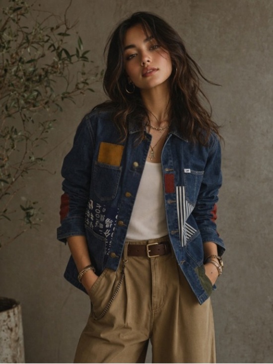 kiriko Jackets & Blazers - KIRIKO original denim chore coat